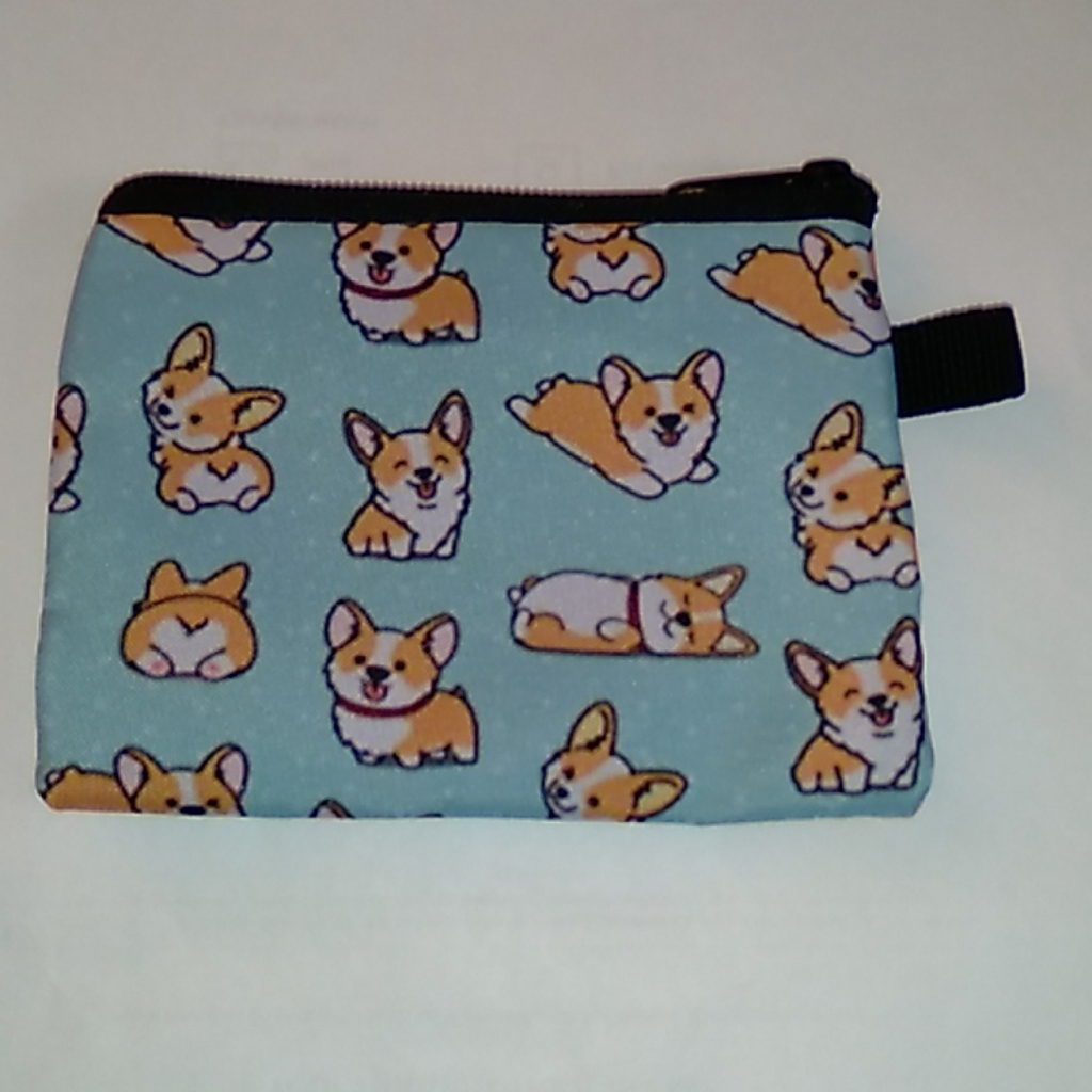 New- Credit Card Holder - Coin Purse Or Change Bag- Corgi
